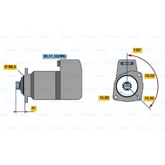 Démarreur BOSCH 0 001 416 003 pour STEYR 1291-Serie 1291,280 - 280cv