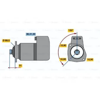 Démarreur BOSCH 0 001 416 030 pour IVECO P/PA 260-25 AH - 256cv