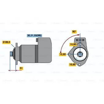 Démarreur BOSCH 0 001 416 036 pour IVECO P/PA 260-25 AH - 256cv