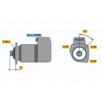 Démarreur BOSCH 0 001 416 053 pour VOLVO FL12 FL 12H/420 - 420cv