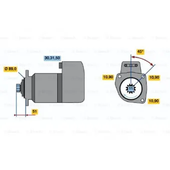 Démarreur BOSCH 0 001 417 023 pour VOLVO FL12 FL 12/420 - 420cv