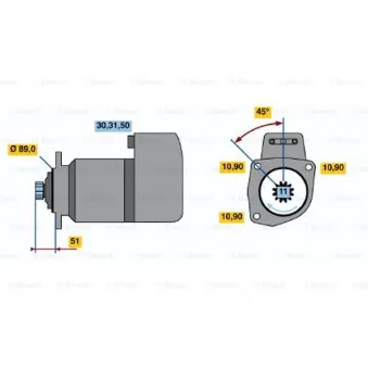 Démarreur BOSCH 0 001 417 025 pour IVECO P/PA 260-25 AH - 256cv