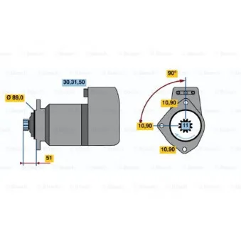 Démarreur BOSCH 0 001 417 060 pour NEOPLAN Tourliner N 2216 SHD - 440cv