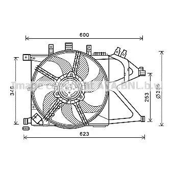 Ventilateur, refroidissement du moteur AVA QUALITY COOLING OL7660