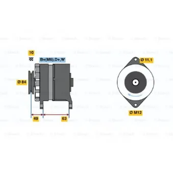 Alternateur BOSCH OEM 98432196