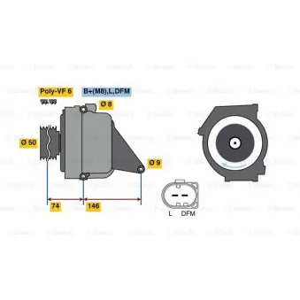 Alternateur BOSCH OEM A0001500550