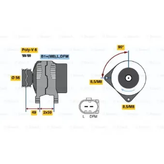 Alternateur BOSCH OEM 037903025E