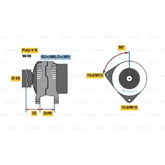 Alternateur BOSCH OEM 71716671