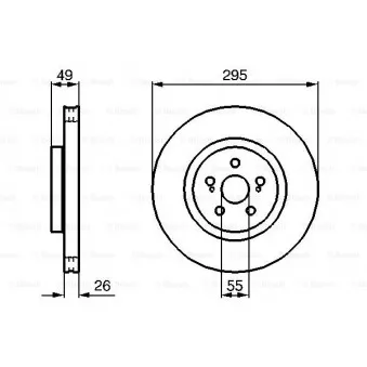 Jeu de 2 disques de frein avant BOSCH OEM 4351205070