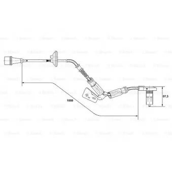 Capteur, vitesse de roue BOSCH 0 265 001 278