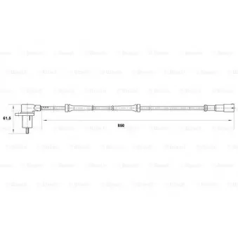 BOSCH 0 265 006 365 - Capteur, vitesse de roue