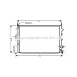 Radiateur, refroidissement du moteur AVA QUALITY COOLING [OLA2396]