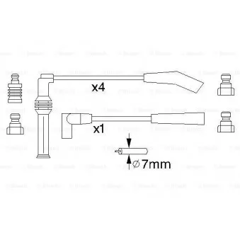BOSCH 0 986 356 751 - Kit de câbles d'allumage