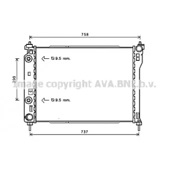 Radiateur, refroidissement du moteur AVA QUALITY COOLING OLA2626