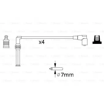 BOSCH 0 986 356 809 - Kit de câbles d'allumage