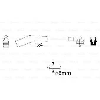 BOSCH 0 986 356 860 - Kit de câbles d'allumage