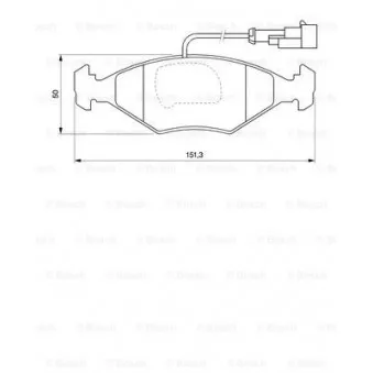 BOSCH 0 986 424 543 - Jeu de 4 plaquettes de frein avant