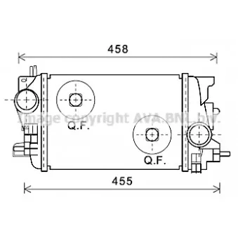 Intercooler, échangeur AVA QUALITY COOLING OEM 1302143