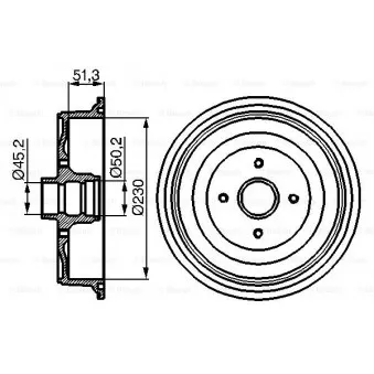 BOSCH 0 986 477 011 - Tambour de frein
