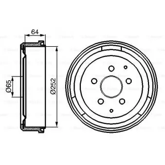 Tambour de frein BOSCH OEM 251609615