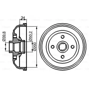 BOSCH 0 986 477 056 - Tambour de frein