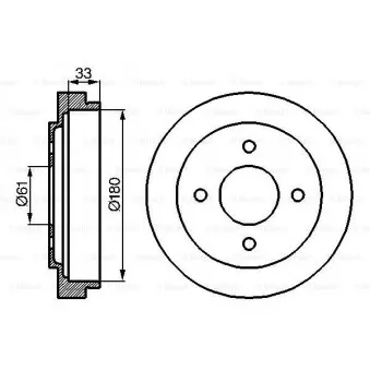 Tambour de frein BOSCH OEM 432065F012