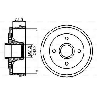 Tambour de frein BOSCH 0 986 477 076