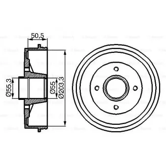 Tambour de frein BOSCH 0 986 477 108