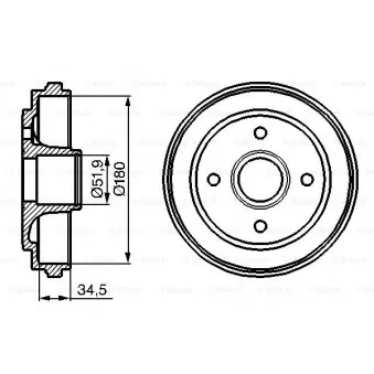 Tambour de frein BOSCH OEM 4351183E00