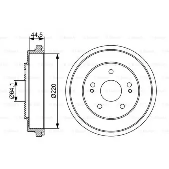 BOSCH 0 986 477 147 - Tambour de frein