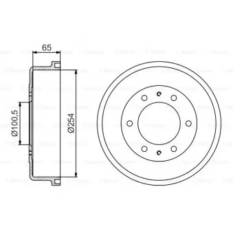 Tambour de frein BOSCH 0 986 477 163