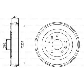 Tambour de frein BOSCH OEM SDC100110