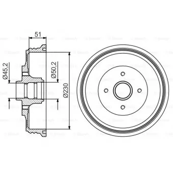 BOSCH 0 986 477 200 - Tambour de frein