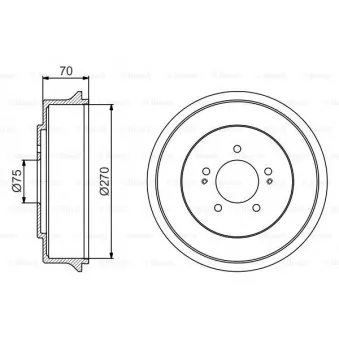 BOSCH 0 986 477 222 - Tambour de frein