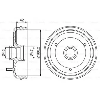 Tambour de frein BOSCH 0 986 477 243