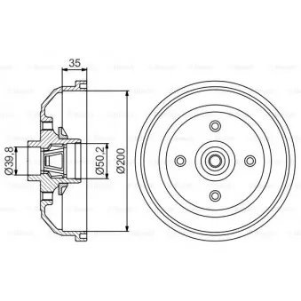 Tambour de frein BOSCH OEM 90425920