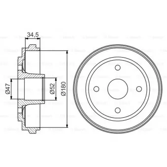 Tambour de frein BOSCH OEM 43511M76G00