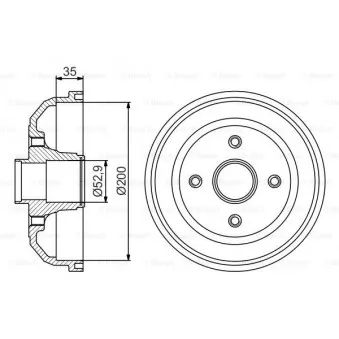 Tambour de frein BOSCH OEM 418000