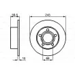 BOSCH 0 986 478 023 - Jeu de 2 disques de frein arrière