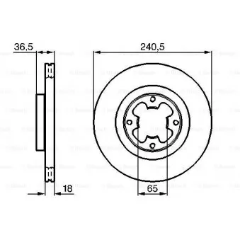 Jeu de 2 disques de frein avant BOSCH OEM 725431321
