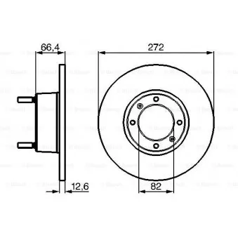 Jeu de 2 disques de frein avant BOSCH OEM 105122201400