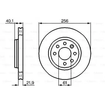 Jeu de 2 disques de frein avant BOSCH OEM 34557199