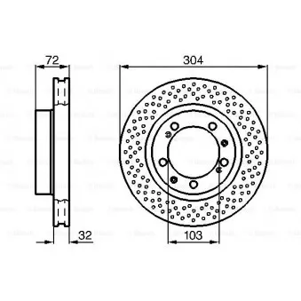 Disque de frein avant droit BOSCH 0 986 478 597