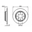 BOSCH 0 986 478 680 - Jeu de 2 disques de frein arrière