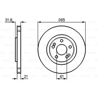 BOSCH 0 986 478 719 - Jeu de 2 disques de frein avant