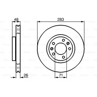 Jeu de 2 disques de frein avant BOSCH OEM 4246V4