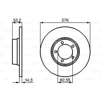 Jeu de 2 disques de frein avant BOSCH OEM KAM2107
