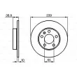 Jeu de 2 disques de frein arrière BOSCH [0 986 478 894]