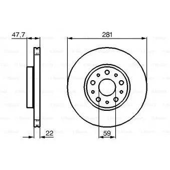 Jeu de 2 disques de frein arrière BOSCH 0 986 479 100