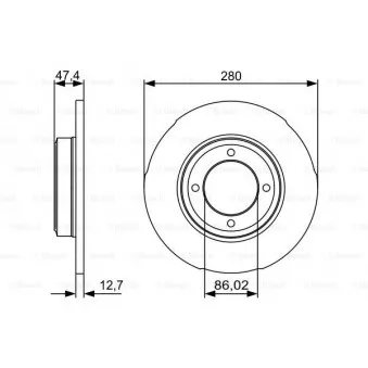Jeu de 2 disques de frein avant BOSCH 0 986 479 493